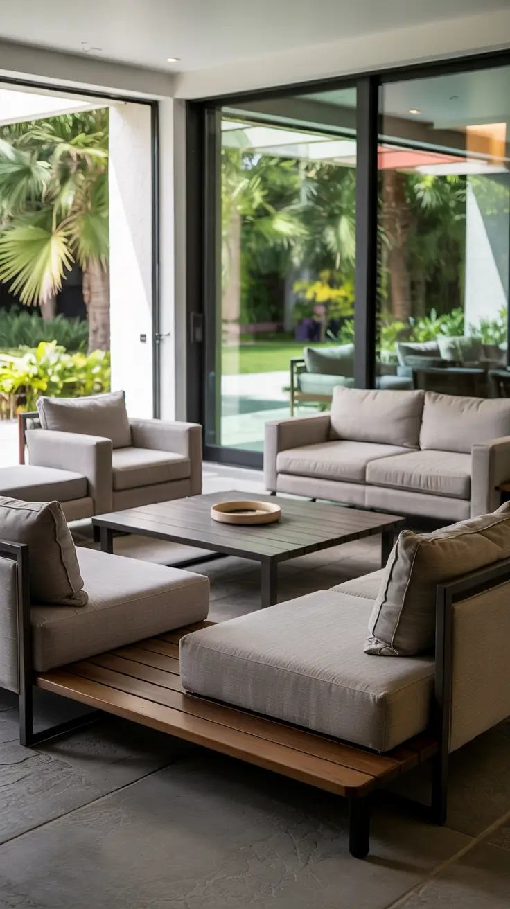 indoor - outdoor living room 2026 Modern Minimalist Design