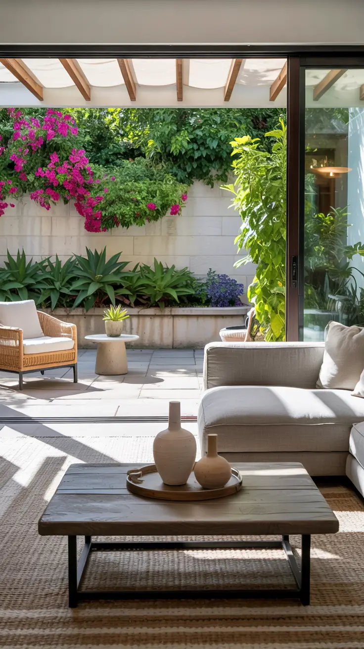 indoor - outdoor living room 2026 Pool Garden Living Area