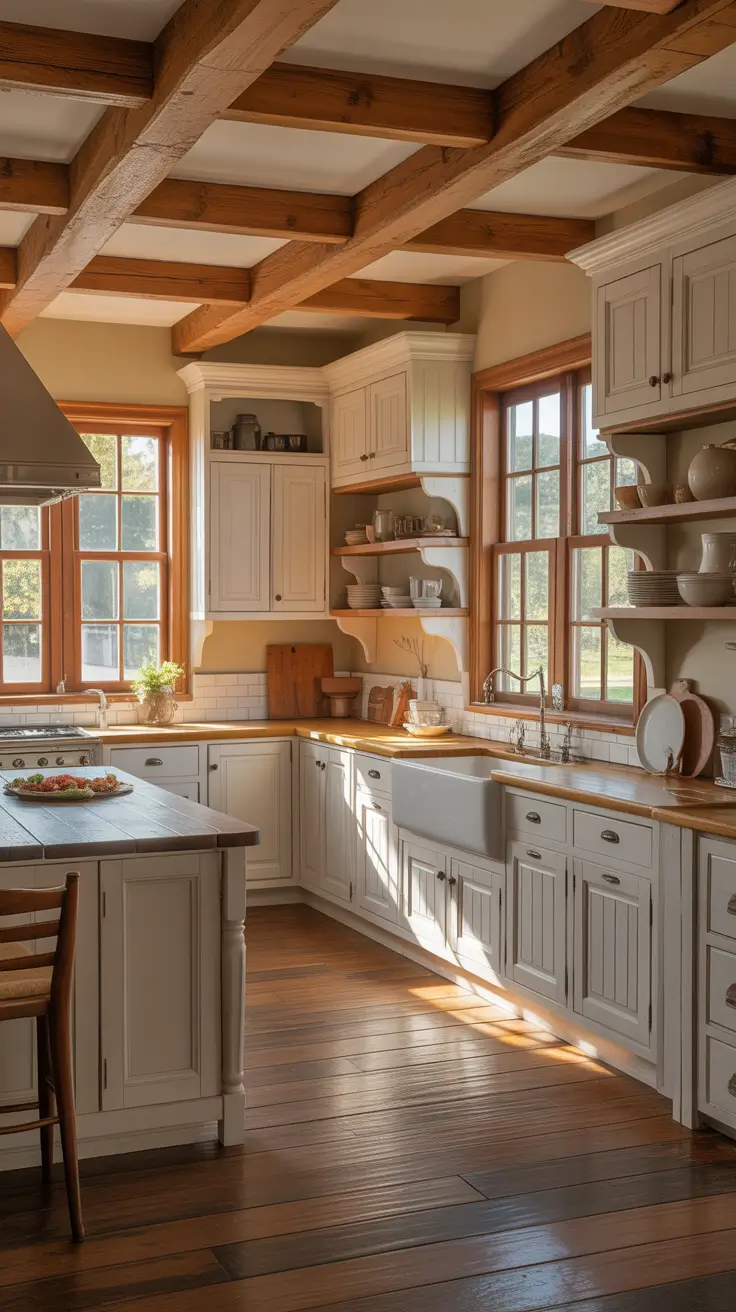 Kitchen Cabinets Ideas 2026 Rustic White And Farmhouse White Kitchen Cabinets Ideas