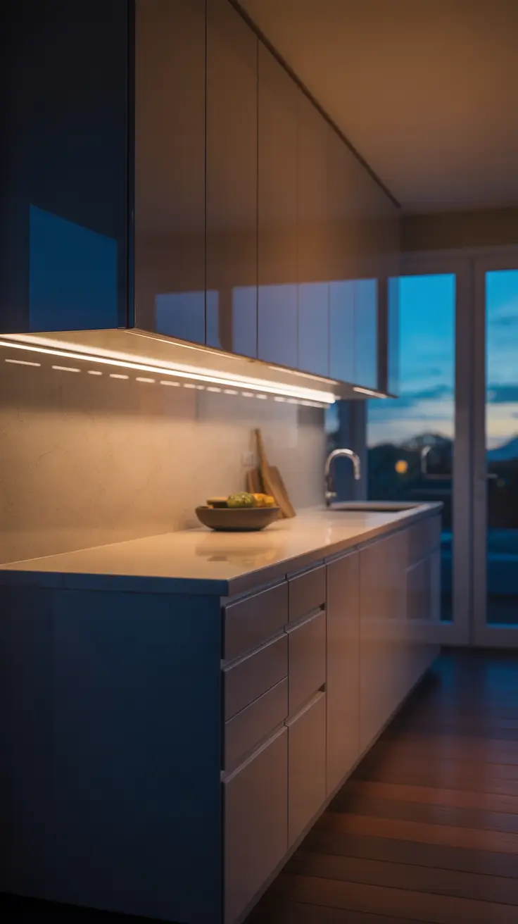 Kitchen Cabinets Ideas 2026 Integrated LED Lighting Kitchen Cabinets Ideas Contemporary Minimal