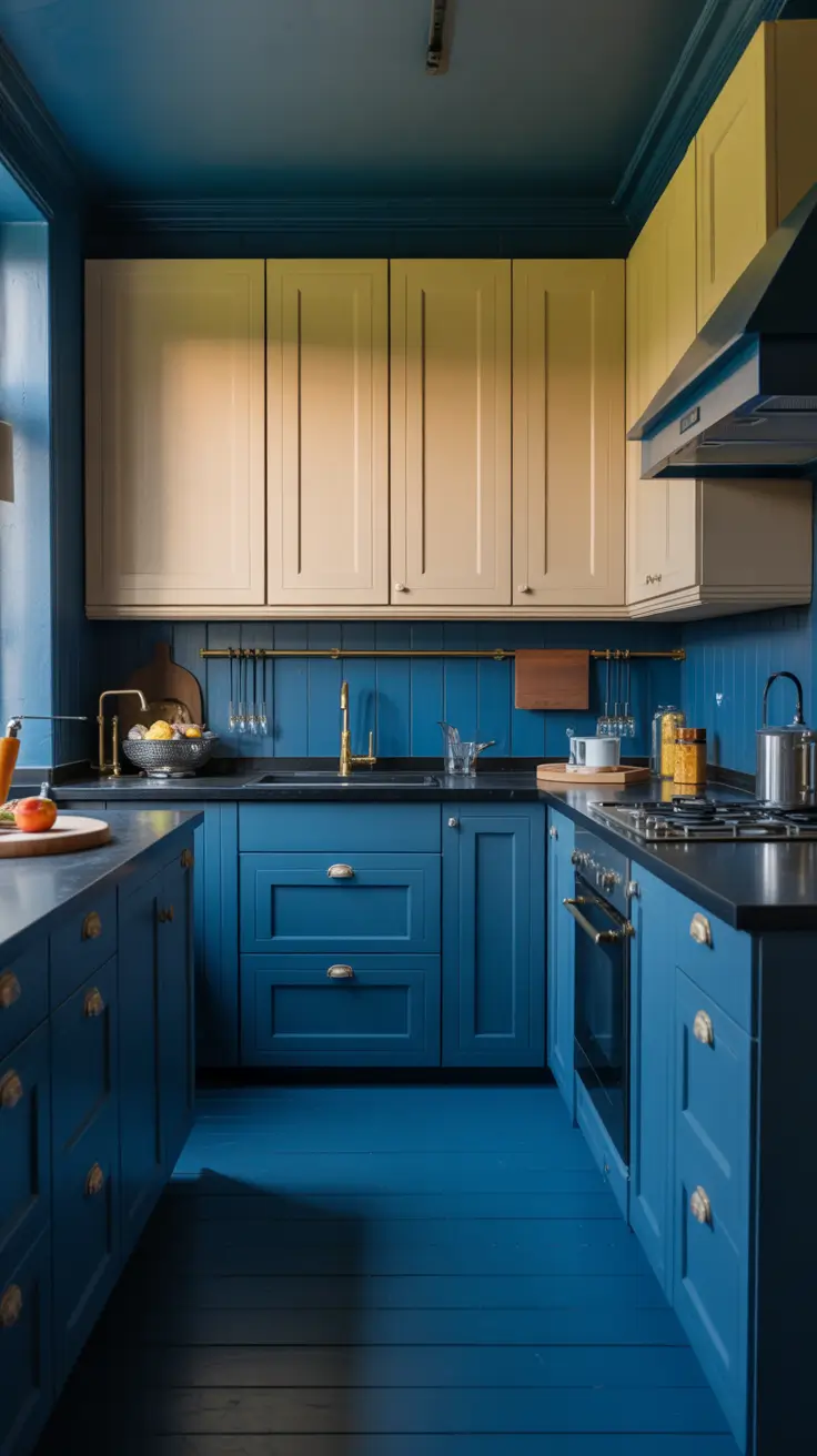 Kitchen Inspiration Ideas 2026 14 — Dark Blue And Cream Kitchen Design Inspiration Ideas