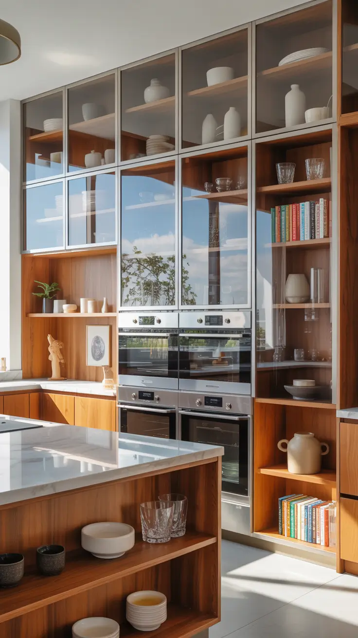 Kitchen Inspiration Ideas 2026 17 — Inspiring Images Of Glass Cabinets And Open Shelving