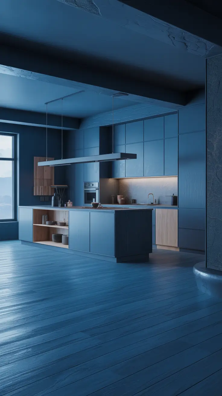 Kitchen Inspiration Ideas 2026 25 — Contemporary Blue Minimalist Kitchen Design