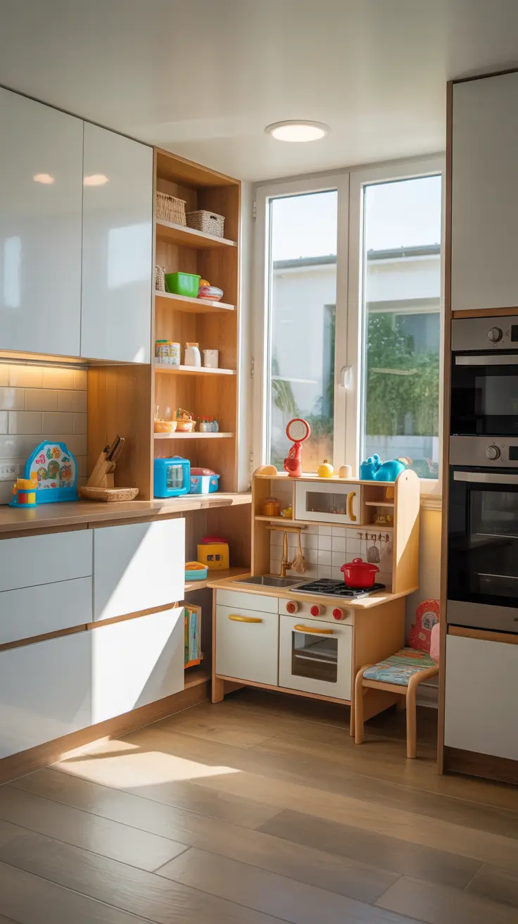 Kitchen Makeover Ideas 2026 Modern Kitchen With Integrated Kids Play Kitchen