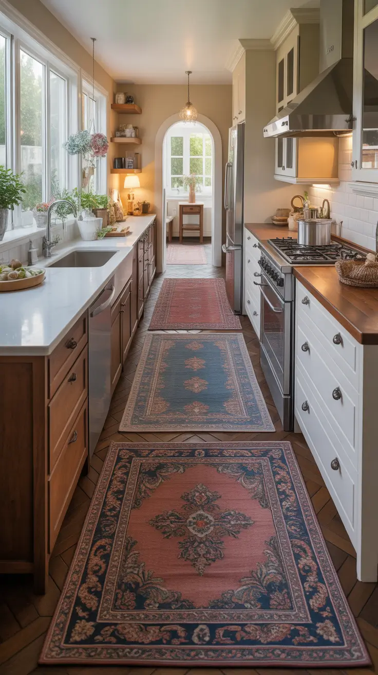 Kitchen Rugs Ideas Layout For Open And Narrow Floor Plans