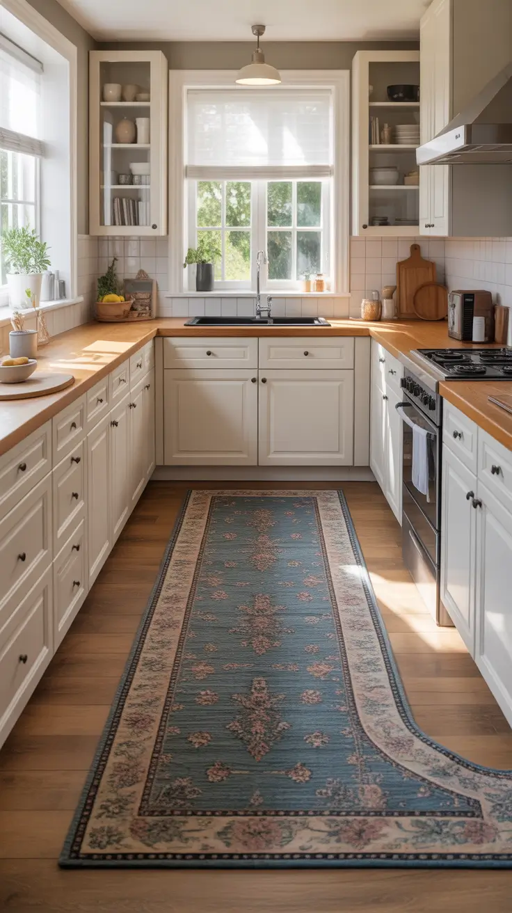 L Shaped Kitchen Rugs Ideas With A Perfect Corner Fit