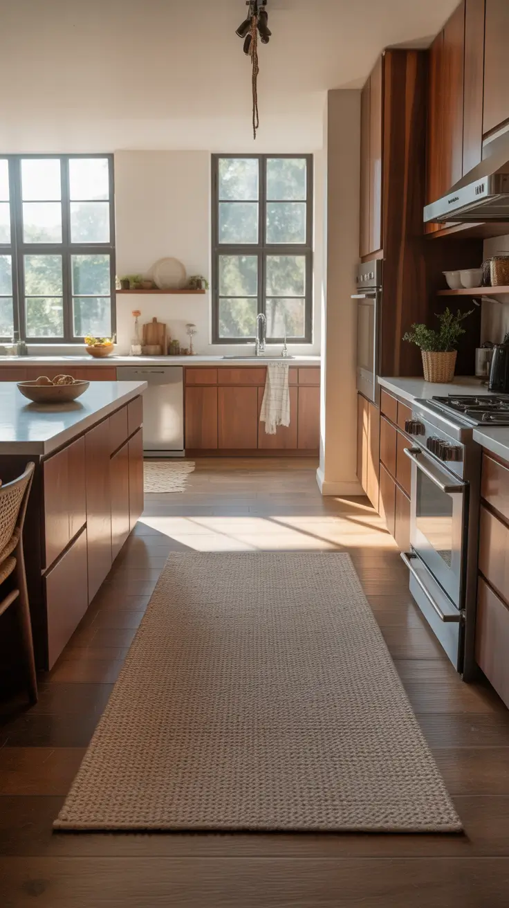 Square Kitchen Rugs Ideas For Center Islands And Compact Layouts