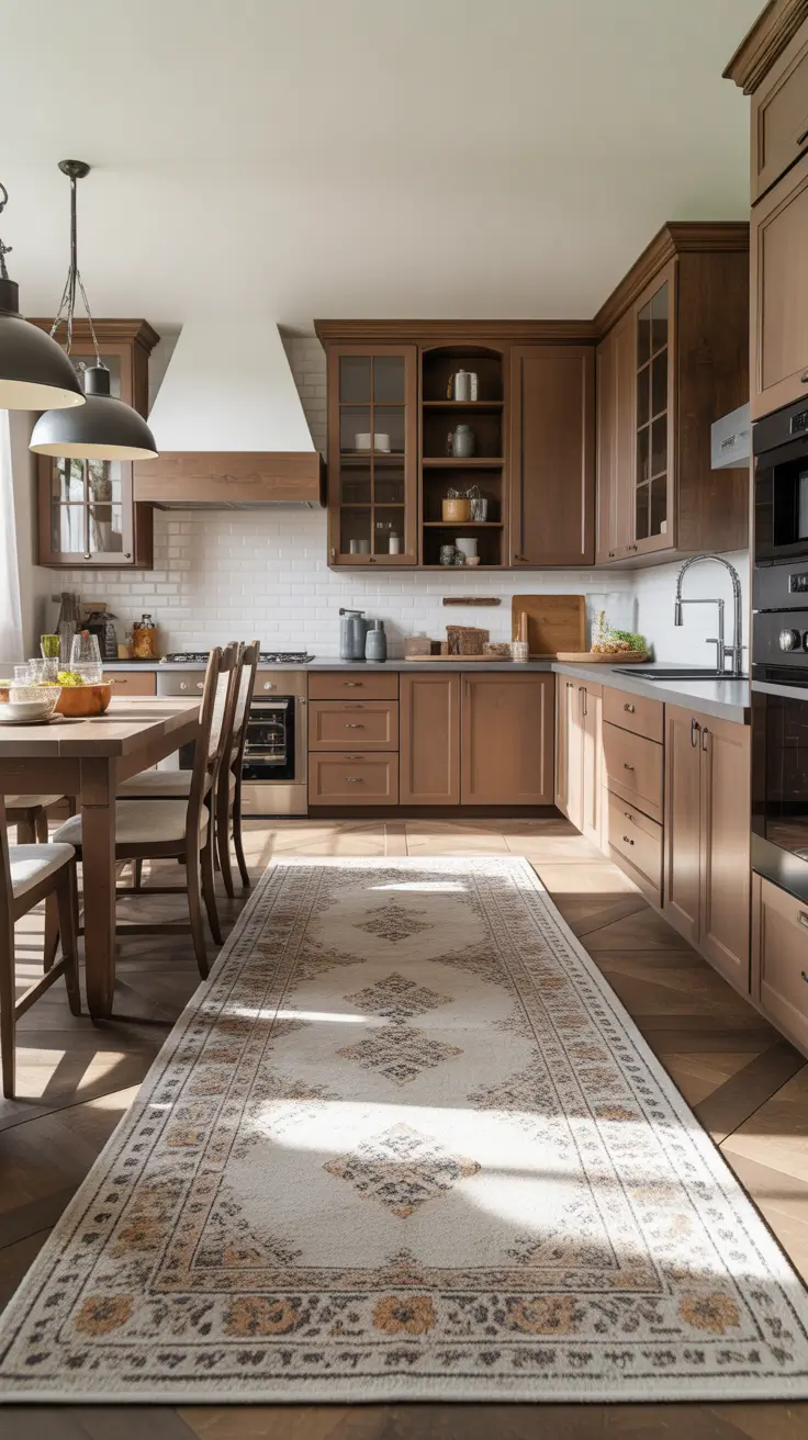 Kitchen Rugs Ideas Modern Farmhouse With Soft Pattern And Vintage Warmth