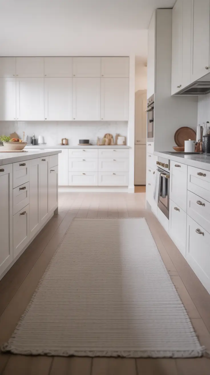 Kitchen Rugs Ideas Minimalist With Soft Texture And Clean Neutrals