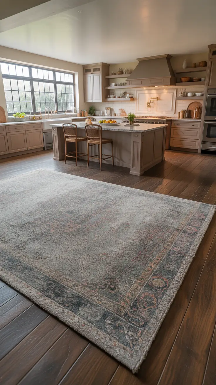 Large Kitchen Area Rugs Ideas For Open Concept Kitchens