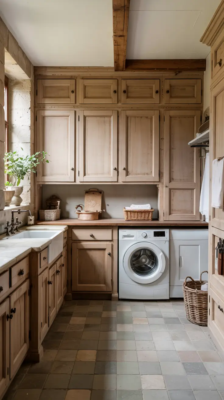 Laundry Room Makeover Ideas 2026 Traditional Wood Cabinetry Laundry Room