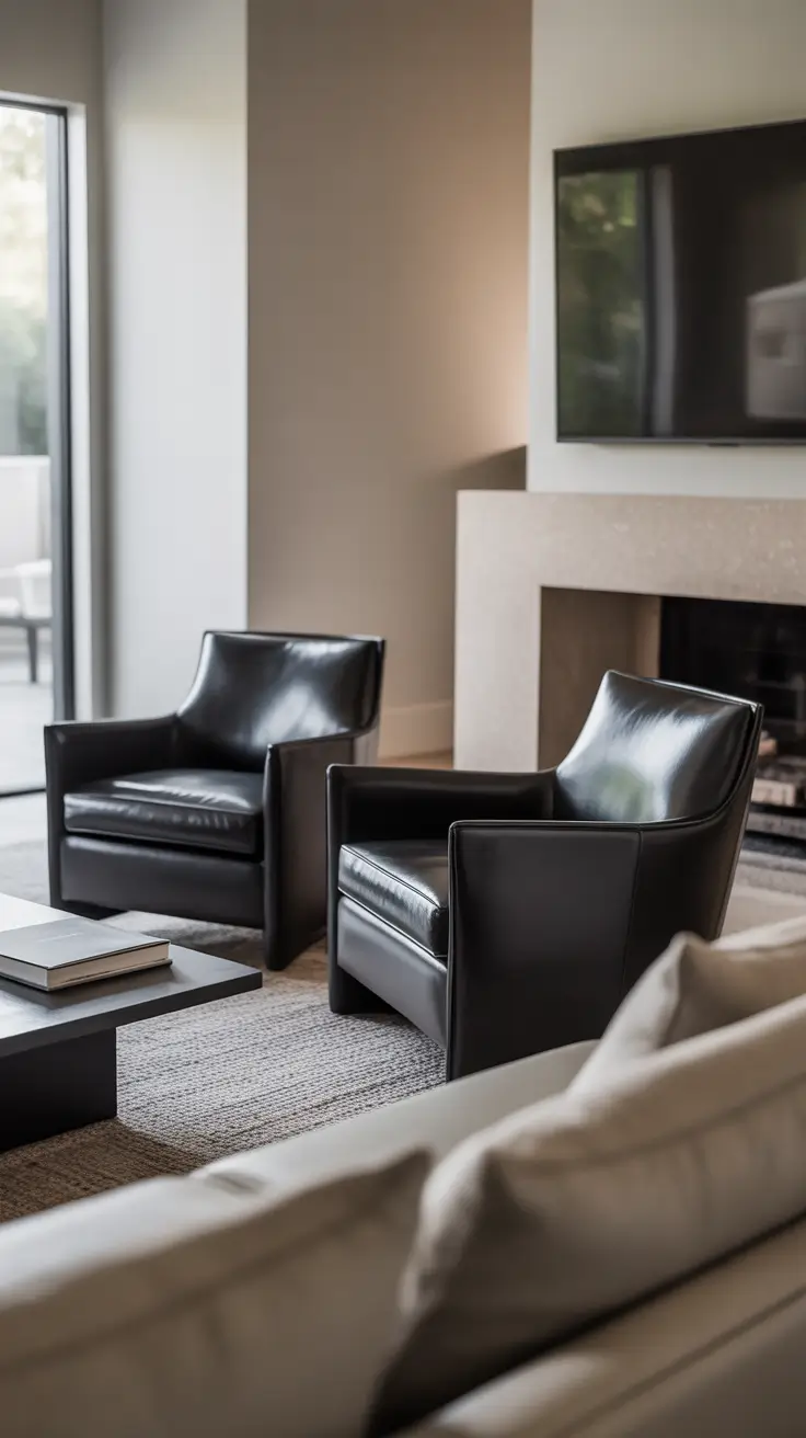 Living Room Chairs Ideas 2026 Living Room Chairs Ideas Leather Accent Chairs In Neutral Spaces