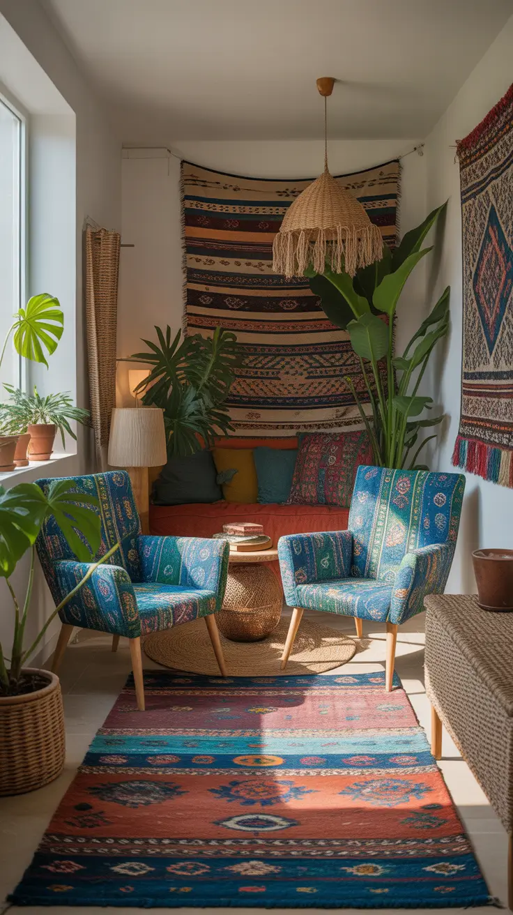 Living Room Chairs Ideas 2026 Living Room Chairs Ideas Small Spaces Bohemian Blue And Green Mix