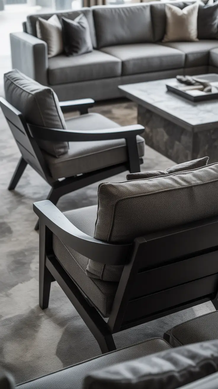 Living Room Chairs Ideas 2026 Living Room Chairs Ideas Grey And Black Contemporary Fusion