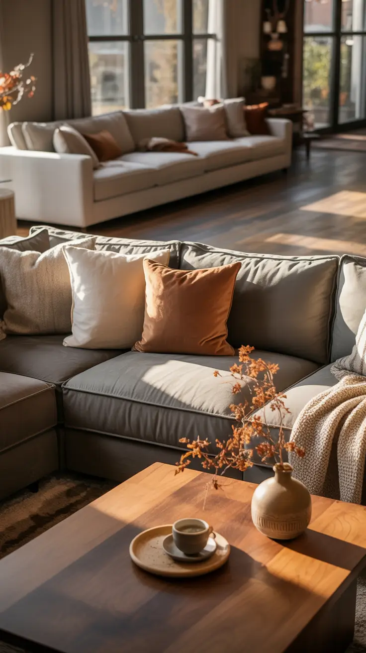 Living Room Inspo 2026 Modern Cozy Sectional With Warm Neutrals