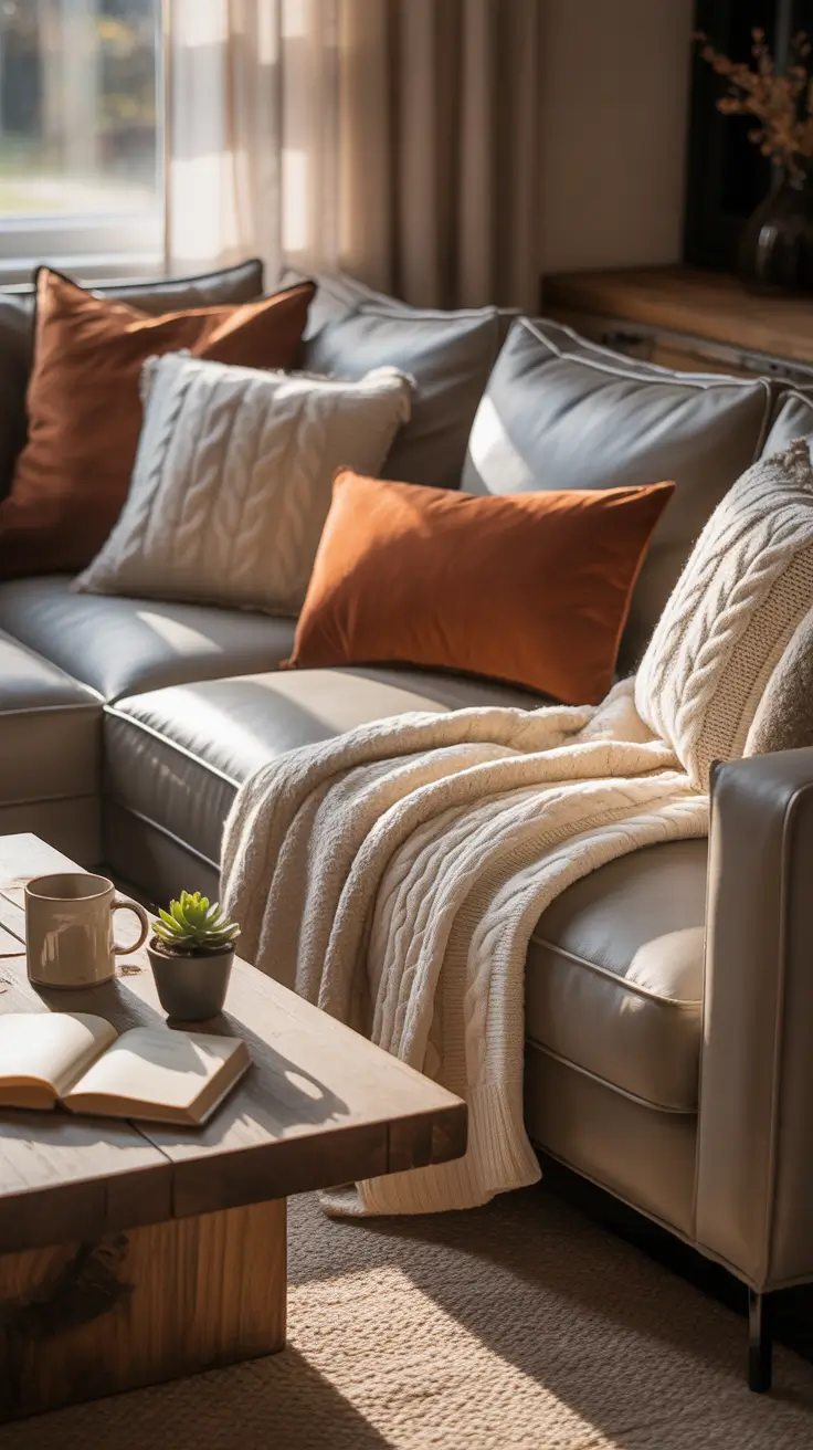 Living Room Inspo 2026 Modern Cozy Sectional With Warm Neutrals