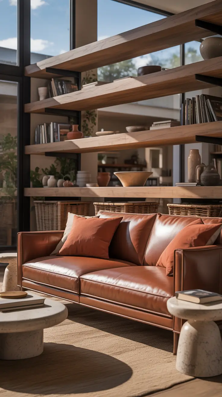 Living Room Inspo 2026 Living Room Inspo Brown Couch Paired With Modern Cozy Earthy Accents