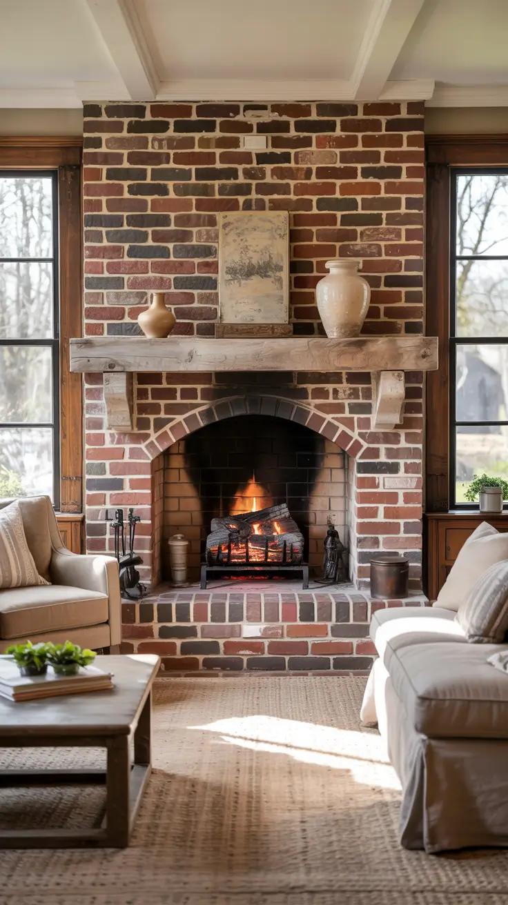 Living Room Makeover Ideas 2026 Fireplace Makeover Ideas For Red Brick Fireplace Living Room