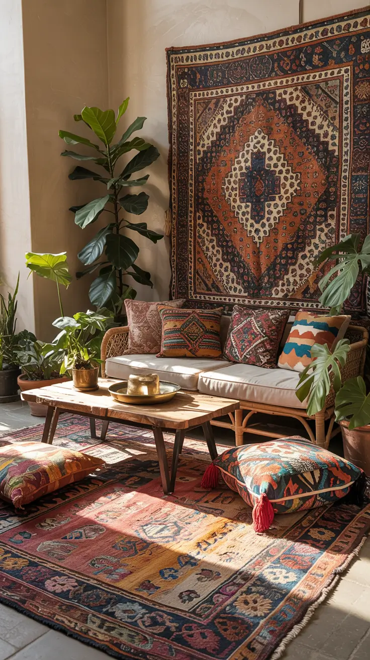 Living Room Makeover Ideas 2026 Boho Textile Decor