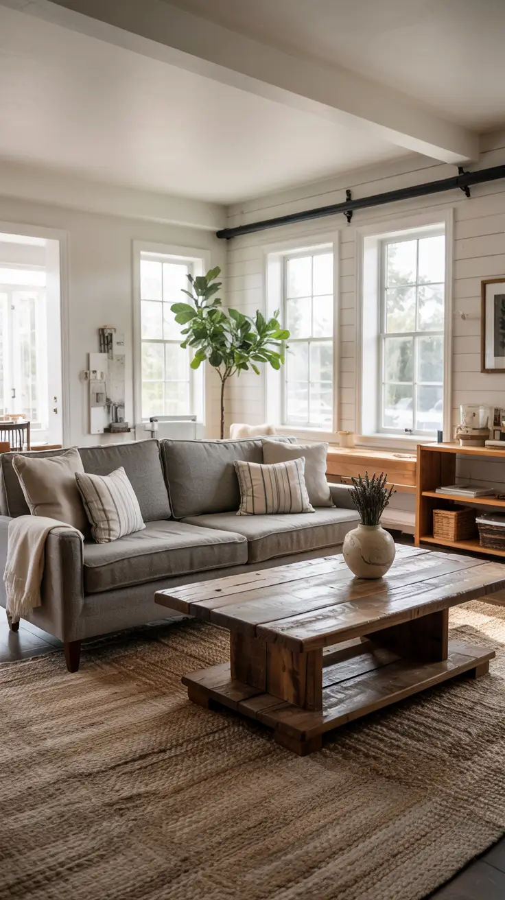 Living Room Makeover Ideas 2026 Modern Farmhouse Rustic Wood