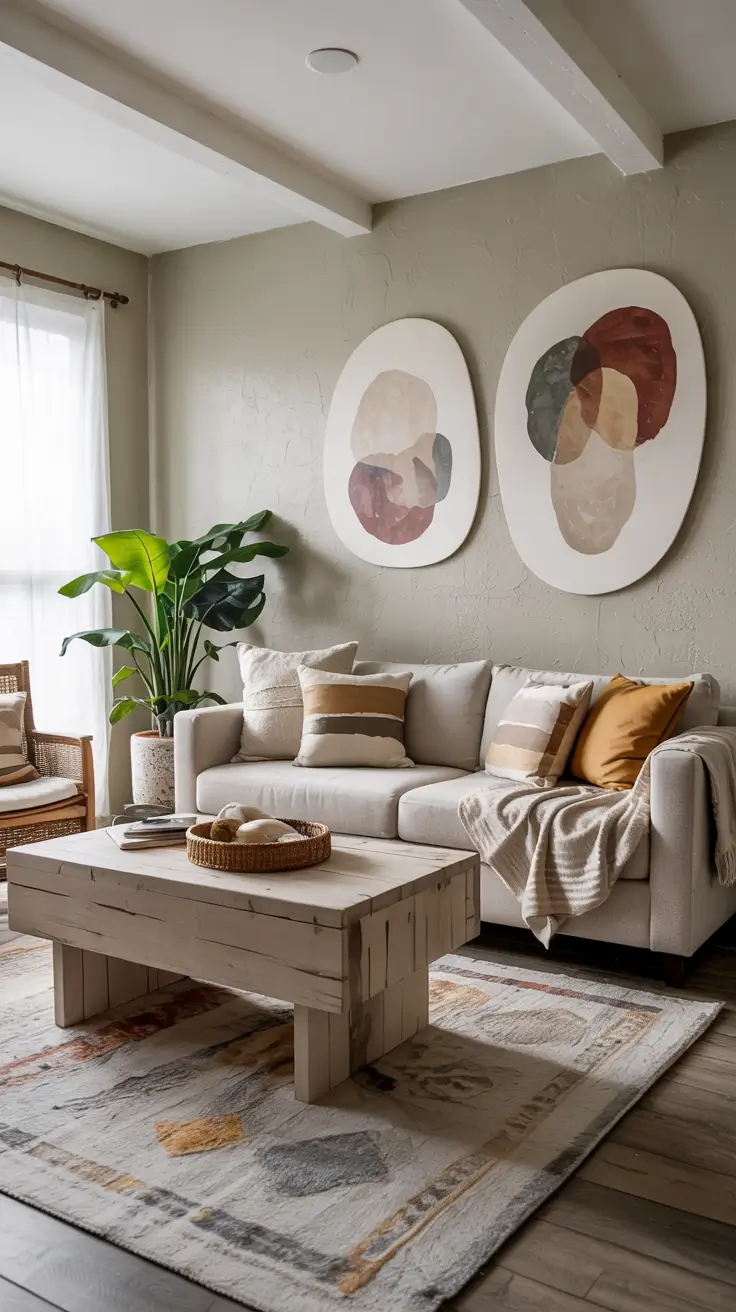 Living Room Makeover Ideas 2026 Earthy Green Accent Wall