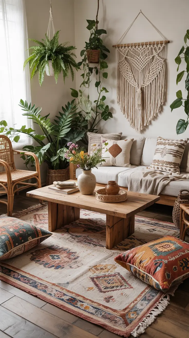 Living Room Makeover Ideas 2026 Boho Chic Living Room Makeover Ideas With Artistic Texture