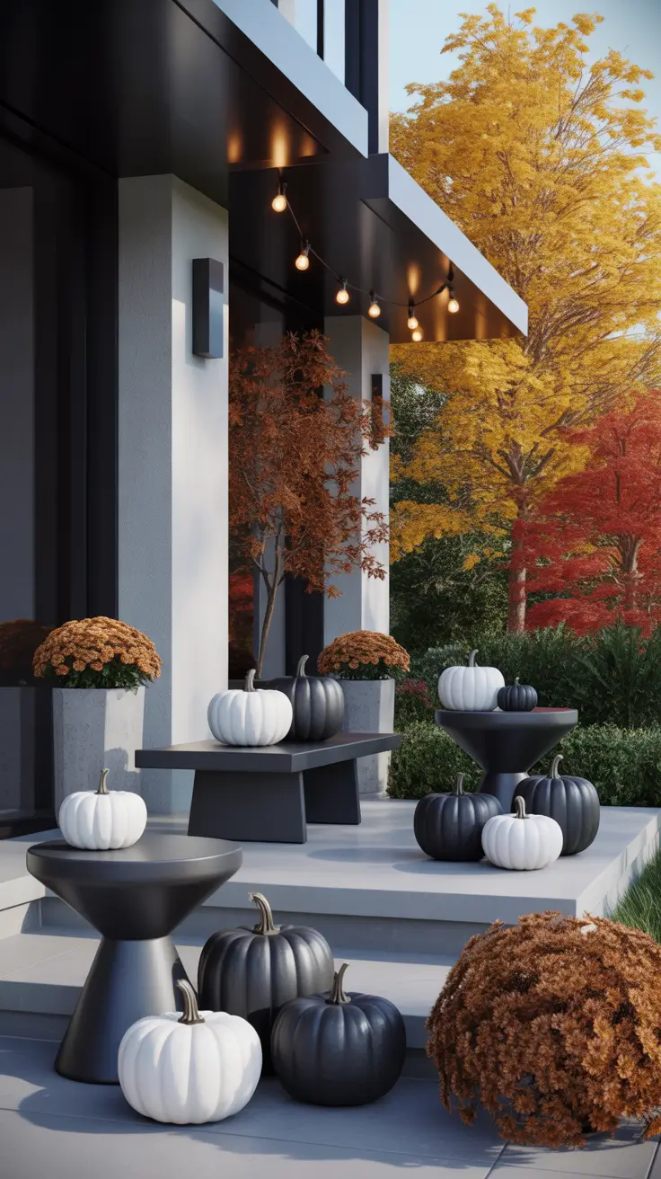 Modern Halloween Porch Decor Ideas With Clean Lines