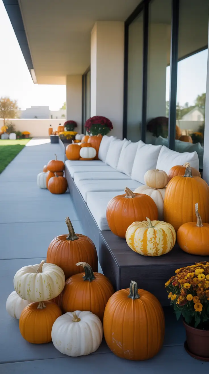 Simple Halloween Porch Decorations With Pumpkin Accents