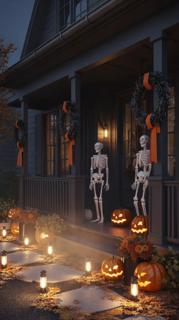 Halloween Porch Decorations Scary But Stylish For Night Impact