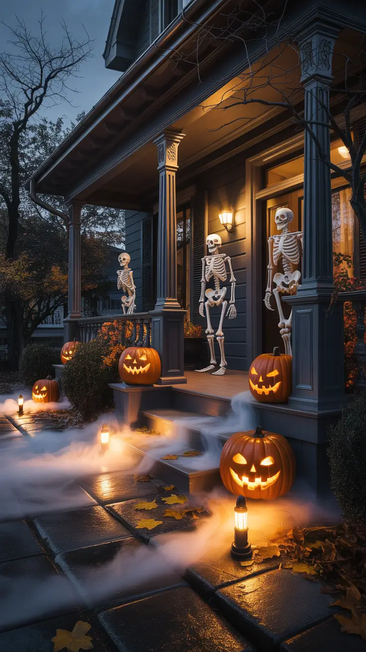 Halloween Porch Decorations Scary But Stylish For Night Impact