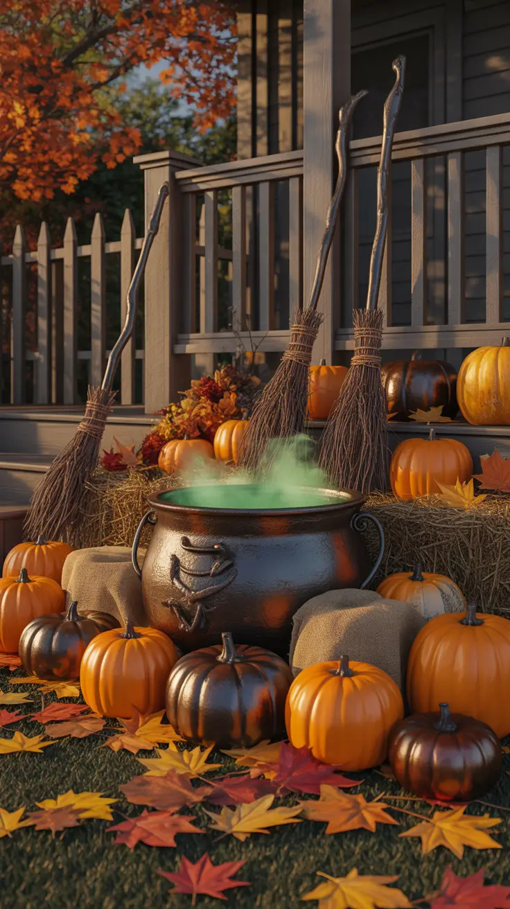Outdoor Halloween Decor Ideas 2026 Witch Themed Outdoor Halloween Decor Ideas For Front Yards