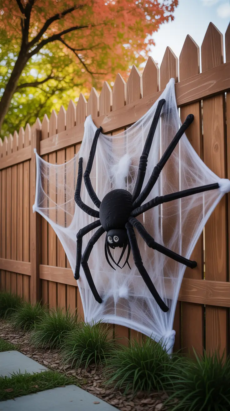 Outdoor Halloween Decor Ideas 2026 Spider Outdoor Halloween Decor Ideas For Fence And Trees