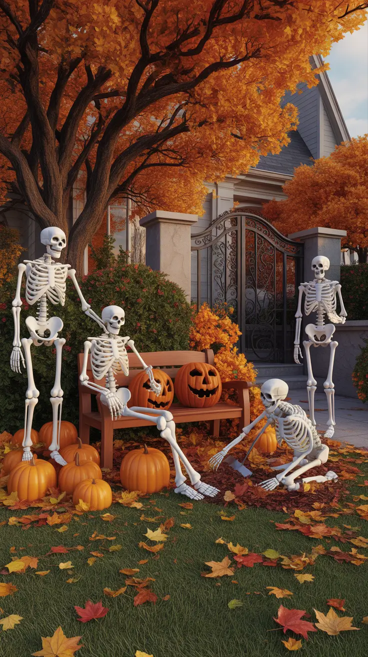 Outdoor Halloween Decor Ideas 2026 Skeleton Halloween Outdoor Decor Ideas For A Spooky Yard Scene