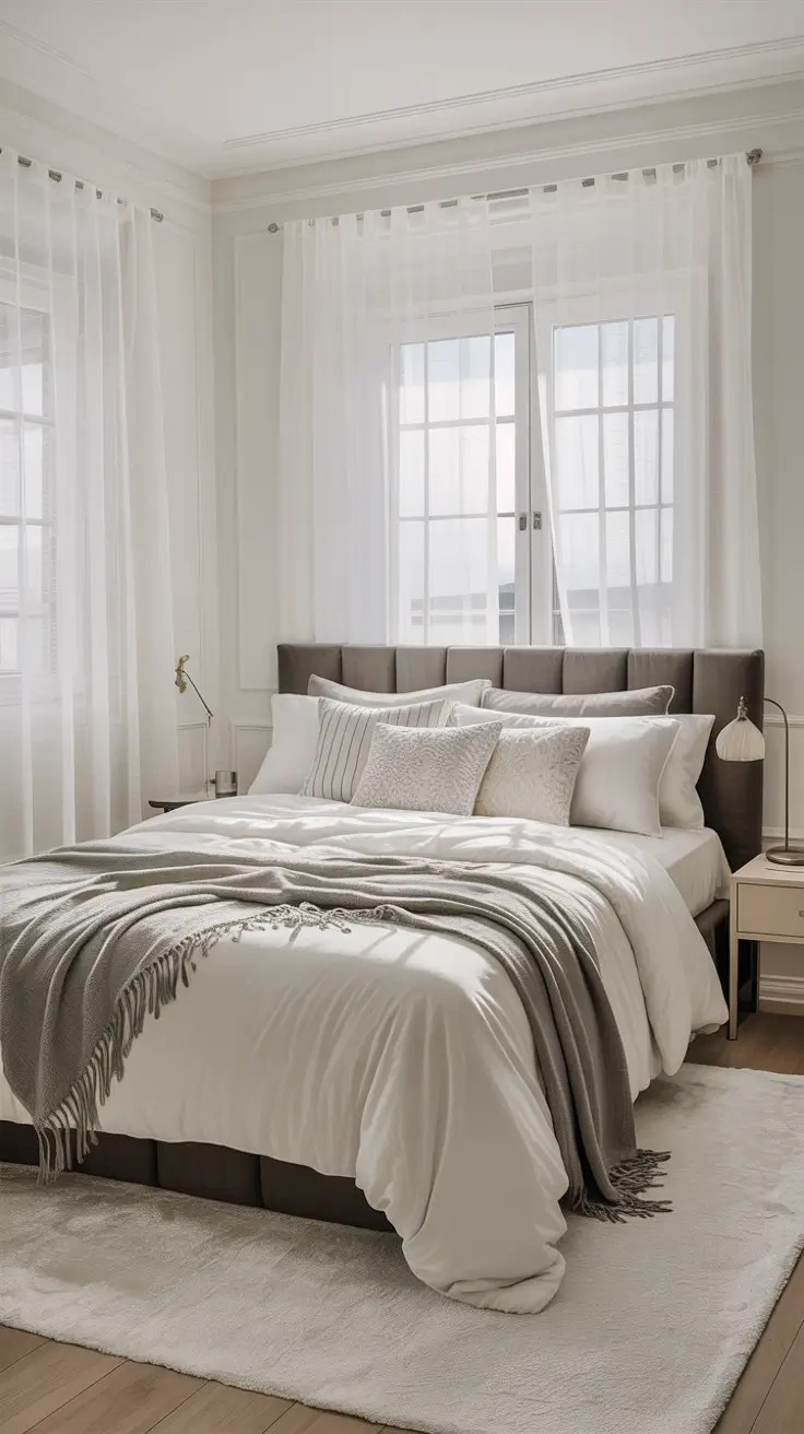 Queen Comforter Bedroom Sets Ideas 2026 Light Filled Neutral Queen Size Bed Comforter Bedroom Ideas