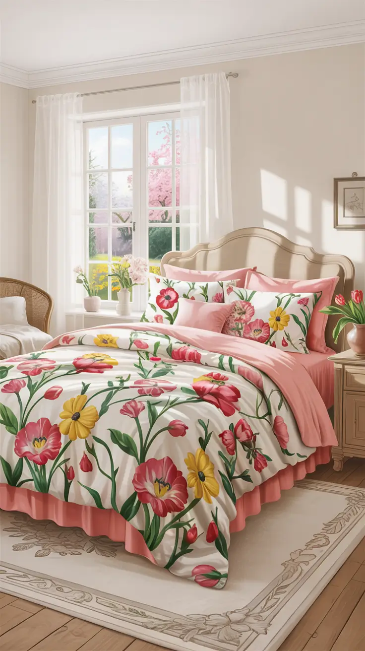 Queen Comforter Bedroom Sets Ideas 2026 Romantic Floral Queen Comforter Bedroom Bloom