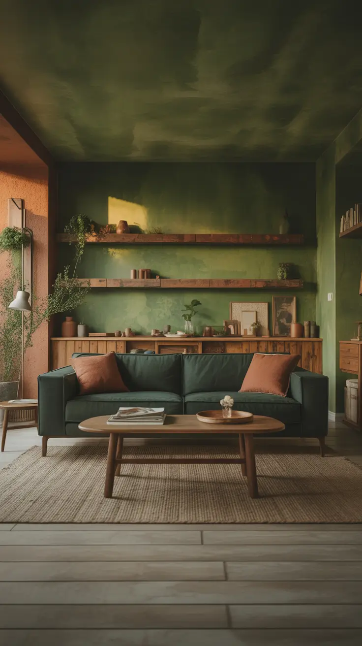 Scandinavian Living Room Ideas 2026 Dark Green And Earthy Scandinavian Living Room Inspiration