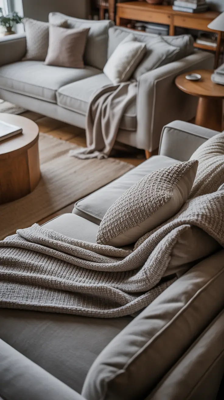 Scandinavian Living Room Ideas 2026 Light Gray Couch Layers In Cozy Scandinavian Interiors