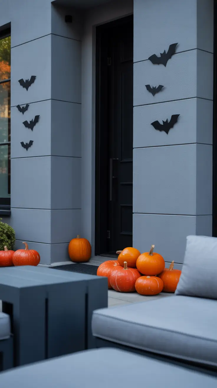 Modern Minimal Scary Front Porch Halloween Decorations