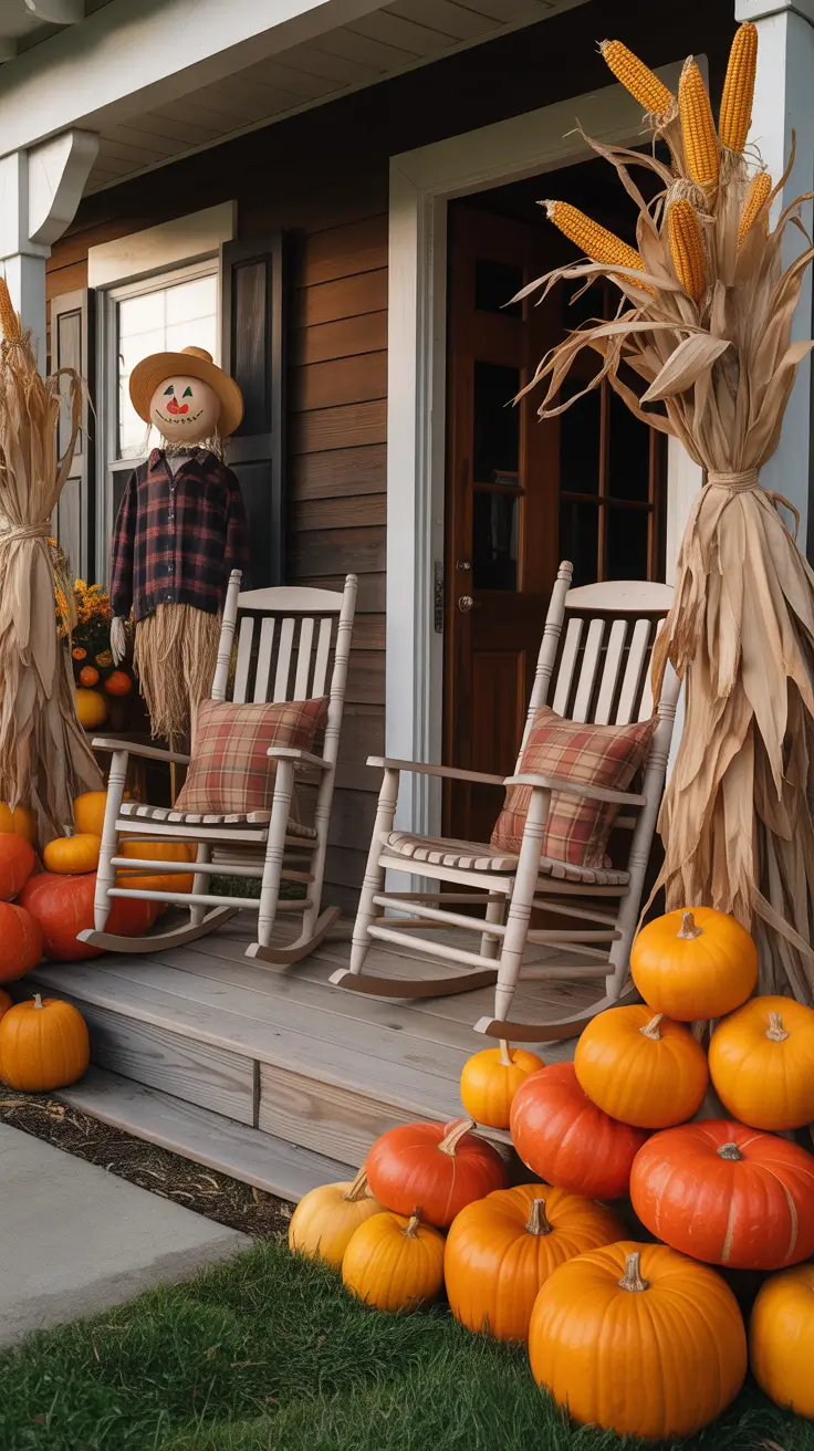 Skeleton Pair Scary Halloween Porch Decorations With Symmetry