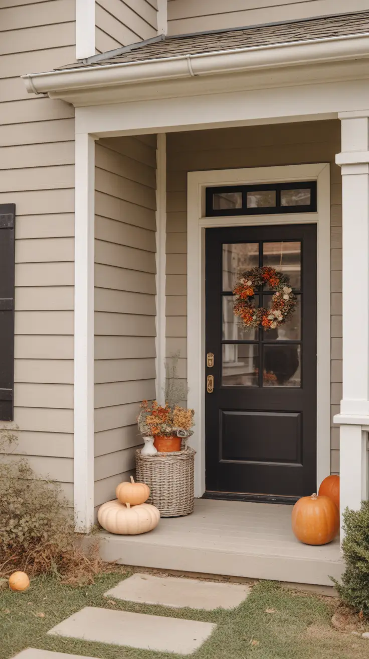 Minimal Harvest Scary Halloween Porch Decorations With Subtle Mood