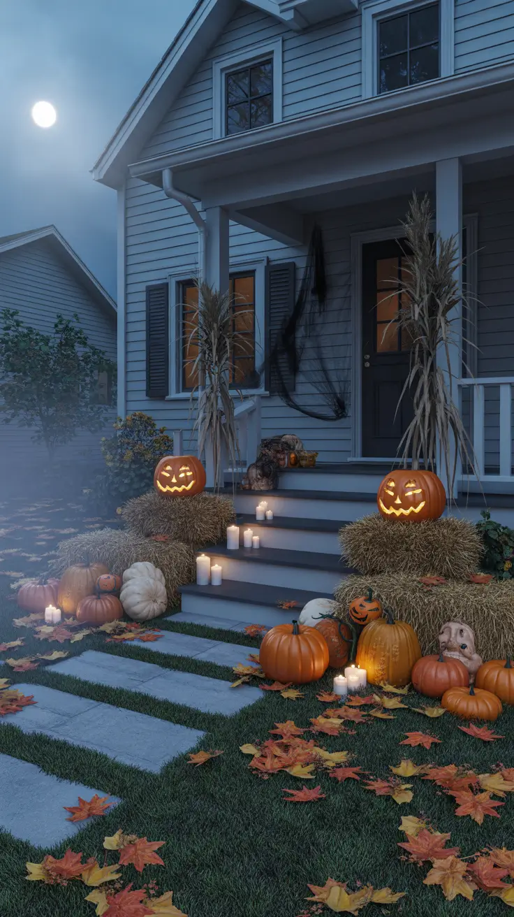 Halloween Outdoor Decorations Porch Scary Enough For Trick Or Treaters