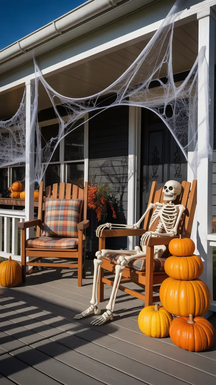 Front Porch Ideas With Scary Halloween Porch Decorations