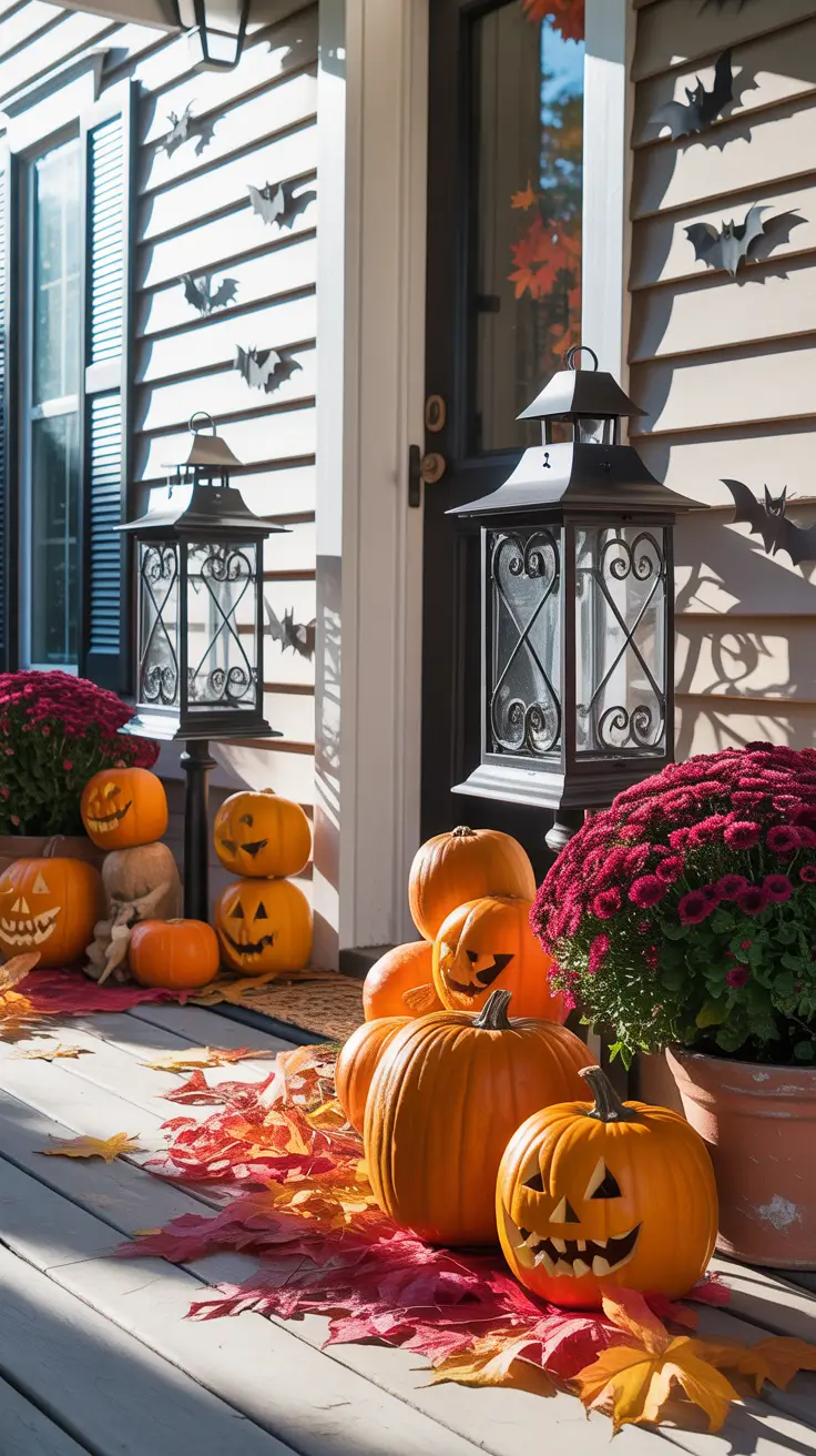 Lighting Ideas For Halloween Outdoor Decorations Porch Scary Effects