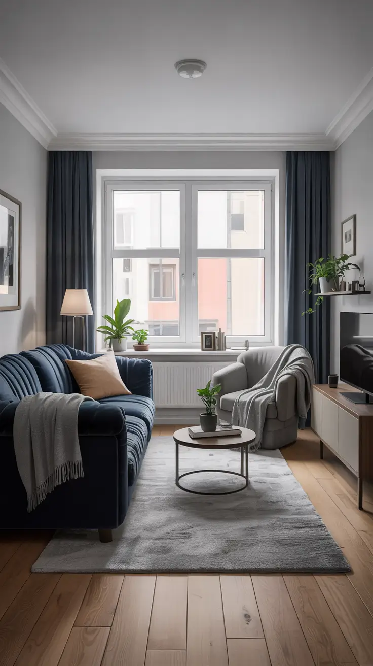 Small Apartment Living Room Ideas 2026 Small Apartment Living Room Ideas Blue And Grey Cozy Blend