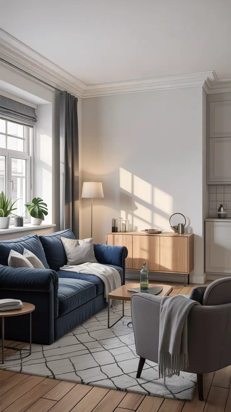 Small Apartment Living Room Ideas 2026 Small Apartment Living Room Ideas Blue And Grey Cozy Blend