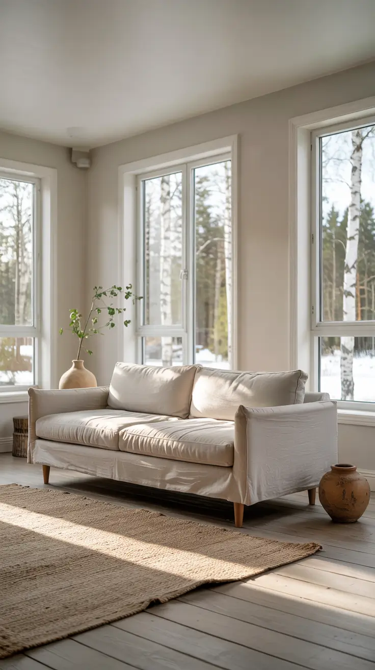 Sofa Minimalist Modern Ideas 2026 Soft Neutral Linen Sofa Design