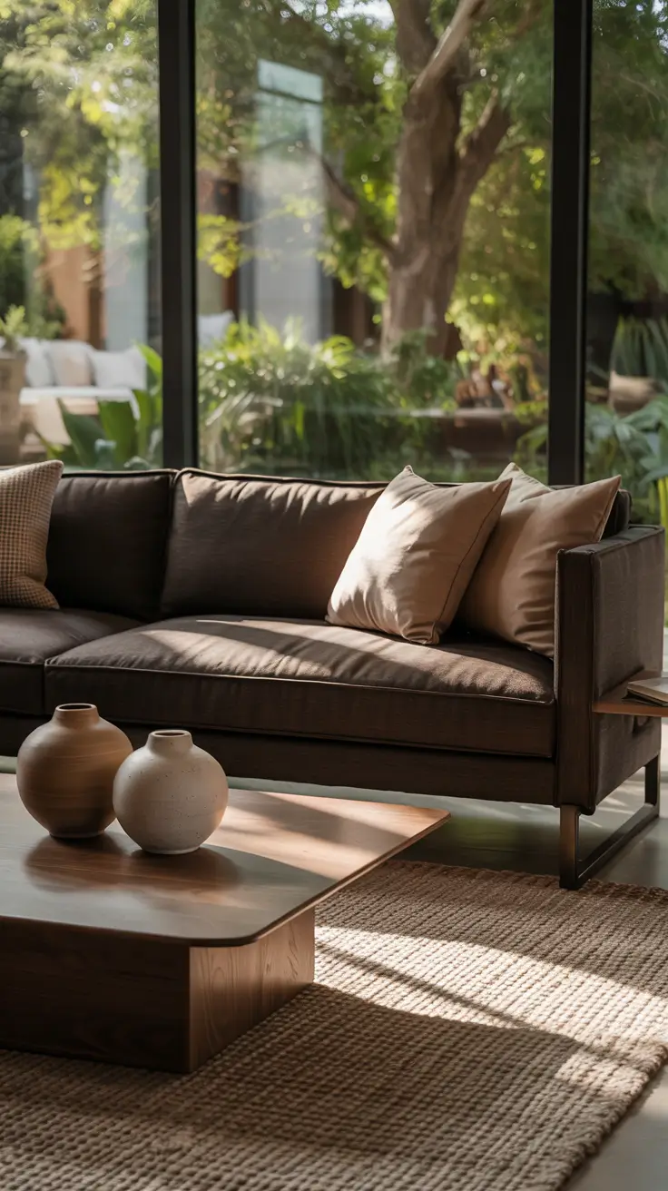 Sofa Minimalist Modern Ideas 2026 Dark Brown Sofa Living Room Ideas Modern Minimalist