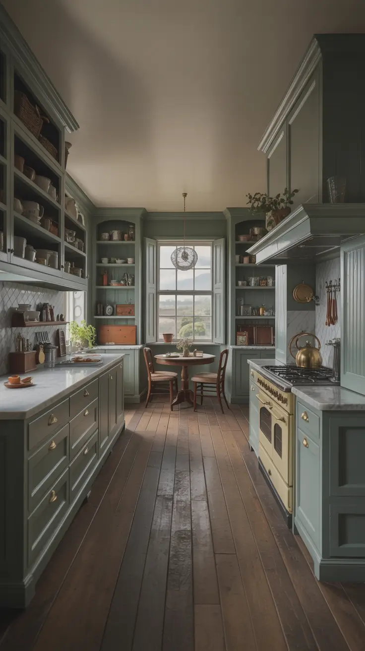 Style Kitchen Ideas 2026 English Country Kitchen Ideas With Soft Green Cabinetry