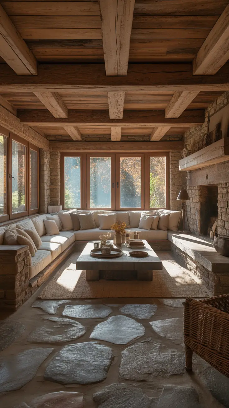 Sunken Living Room Ideas 2026 Rustic Sunken Living Room Ideas With Natural Materials