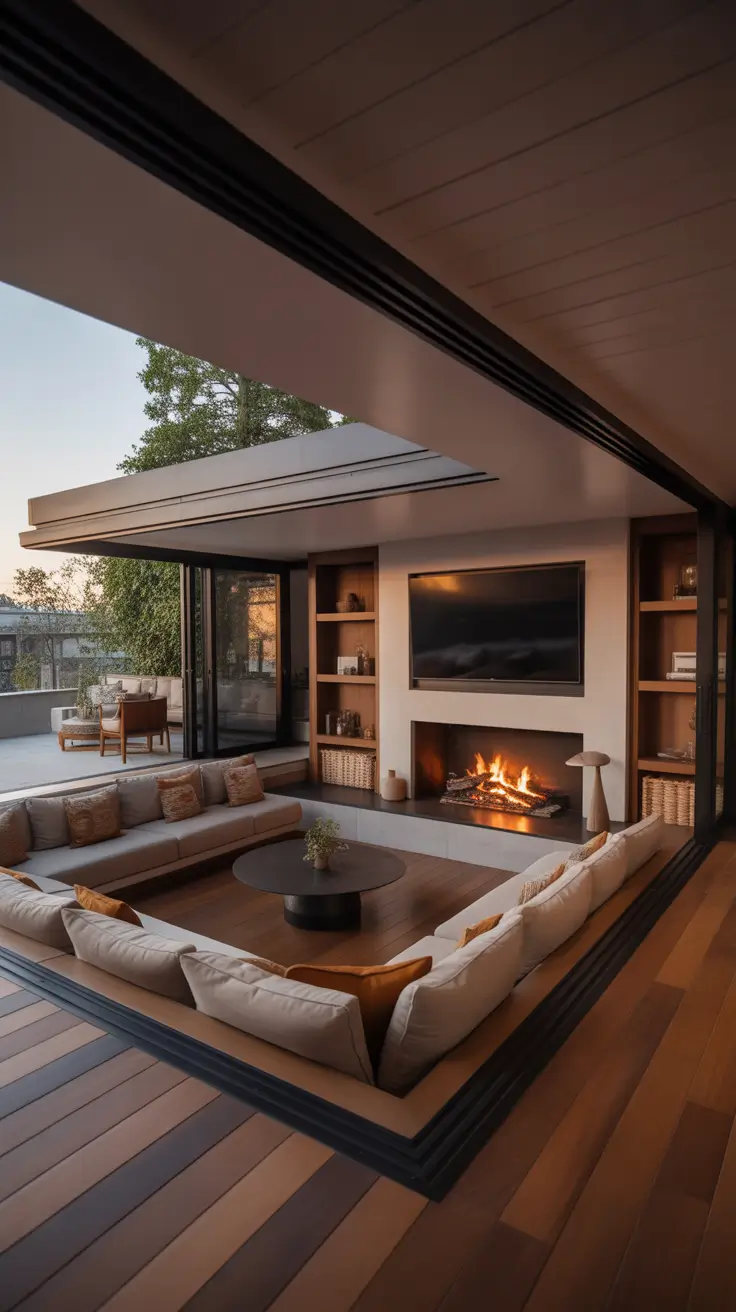 Sunken Living Room Ideas 2026 Indoor Outdoor Sunken Living Room Ideas With Retractable Walls